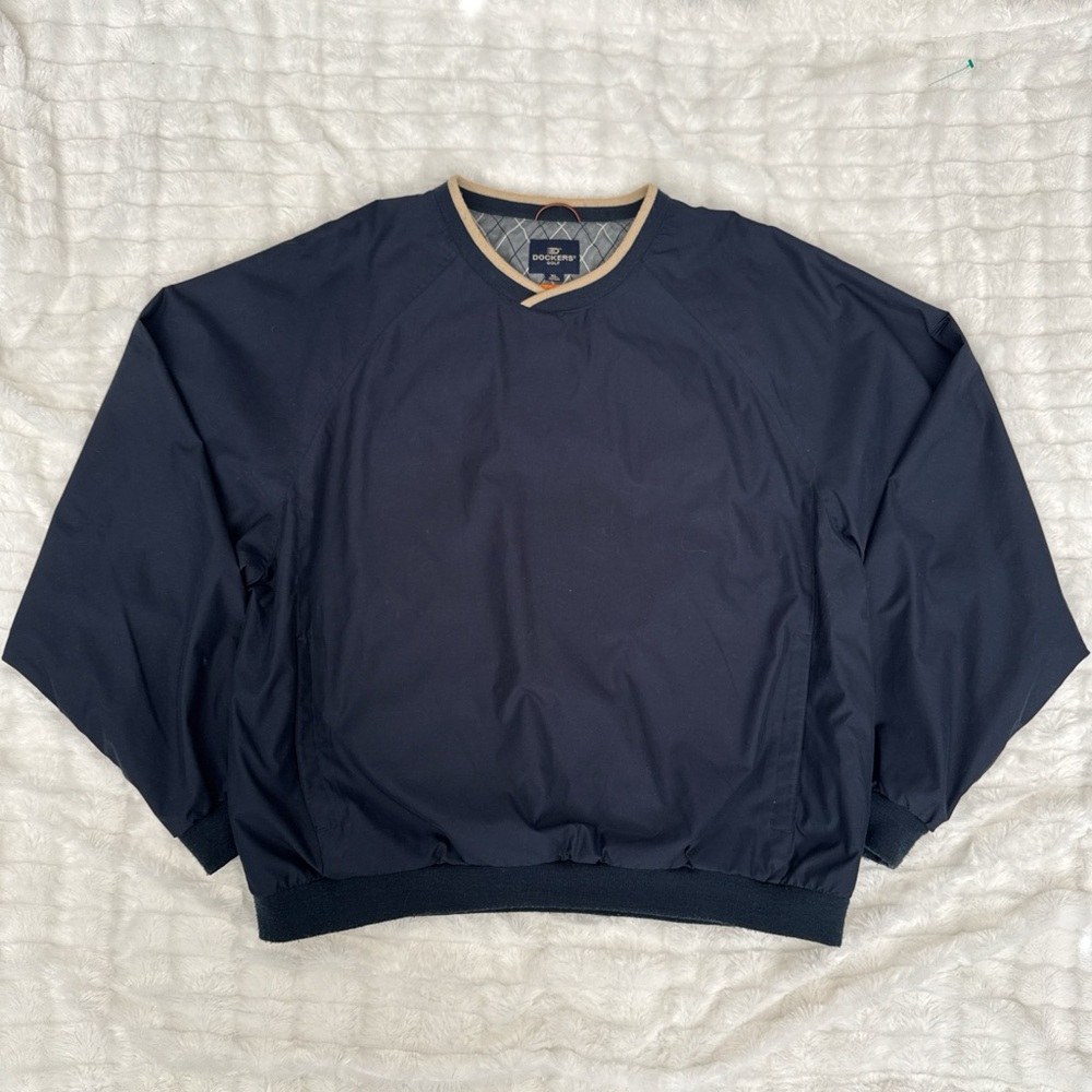 Dockers Men's Dark Blue V-Neck Sweater